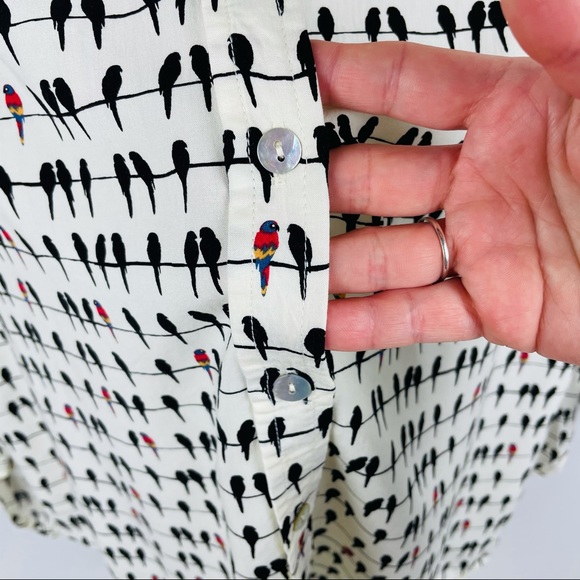 JANE & DELANCEY Birds on Wire Shirt 2X - Picture 3 of 6